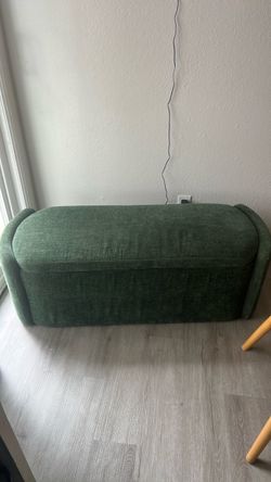 Forest Green Ottoman