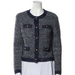 MAJE Tweed Pattern Blue Cardigan/Jacket, size 1