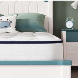 Queen Mattress 8 inch,Foam and Spring Hybrid Mattresses for Comfortable Sleep,Steel Coils for Durable Support,CertiPUR-US Certified Foam,Youth/Guest R