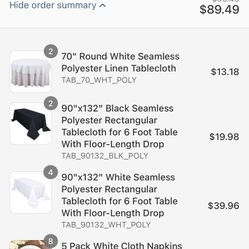 Linens: Tablecloths And Napkins