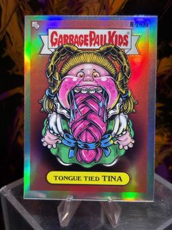 Garbage Pail Kids Tongue Tied Tina R-267a Refractor Card
