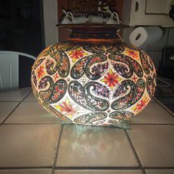 BIG Chinese Flower Base  Made of Resin Heavy It also can be used  as a beautiful night light 