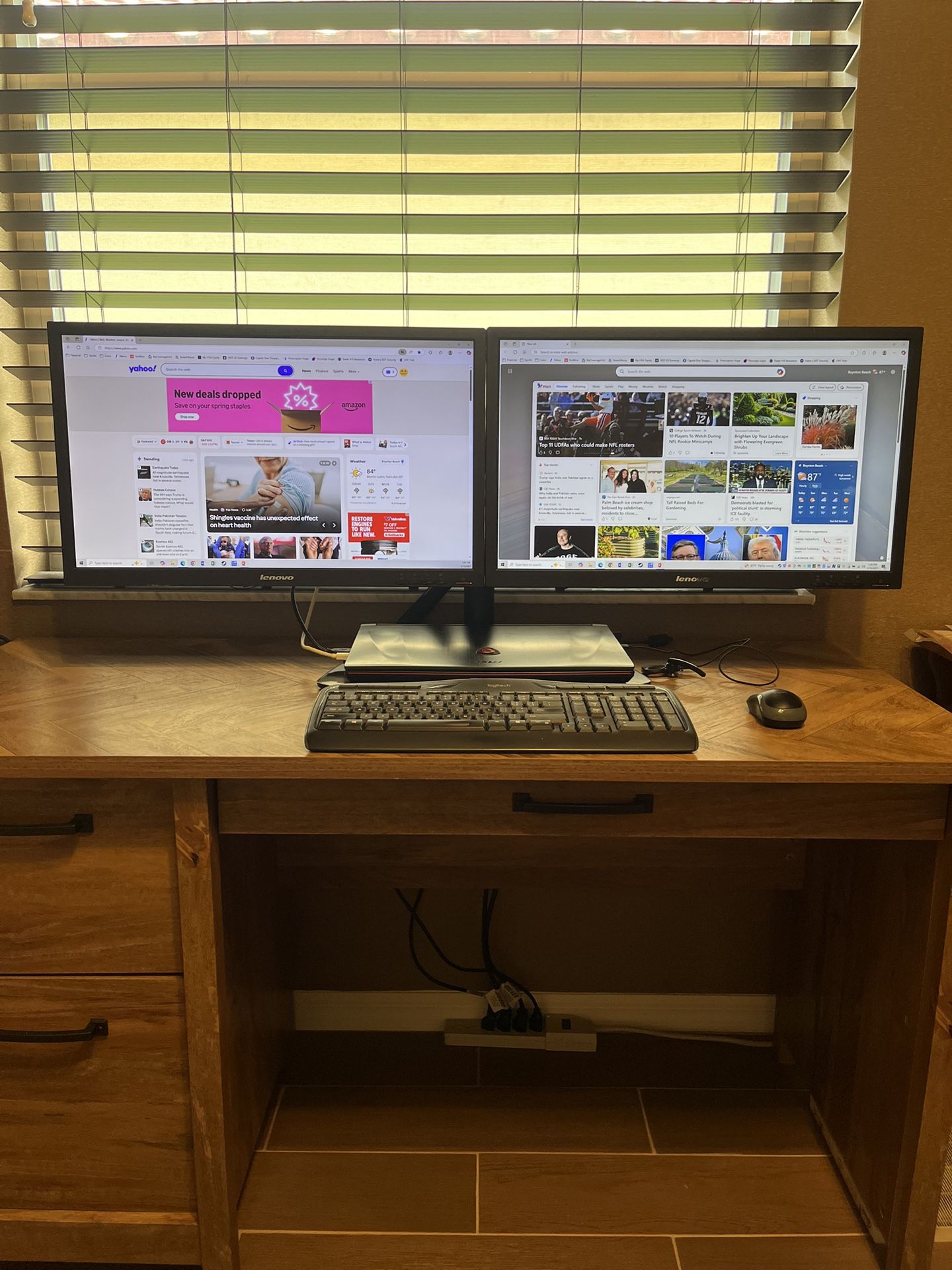 (2) Lenovo Dual Monitor & Stand 24” Monitors