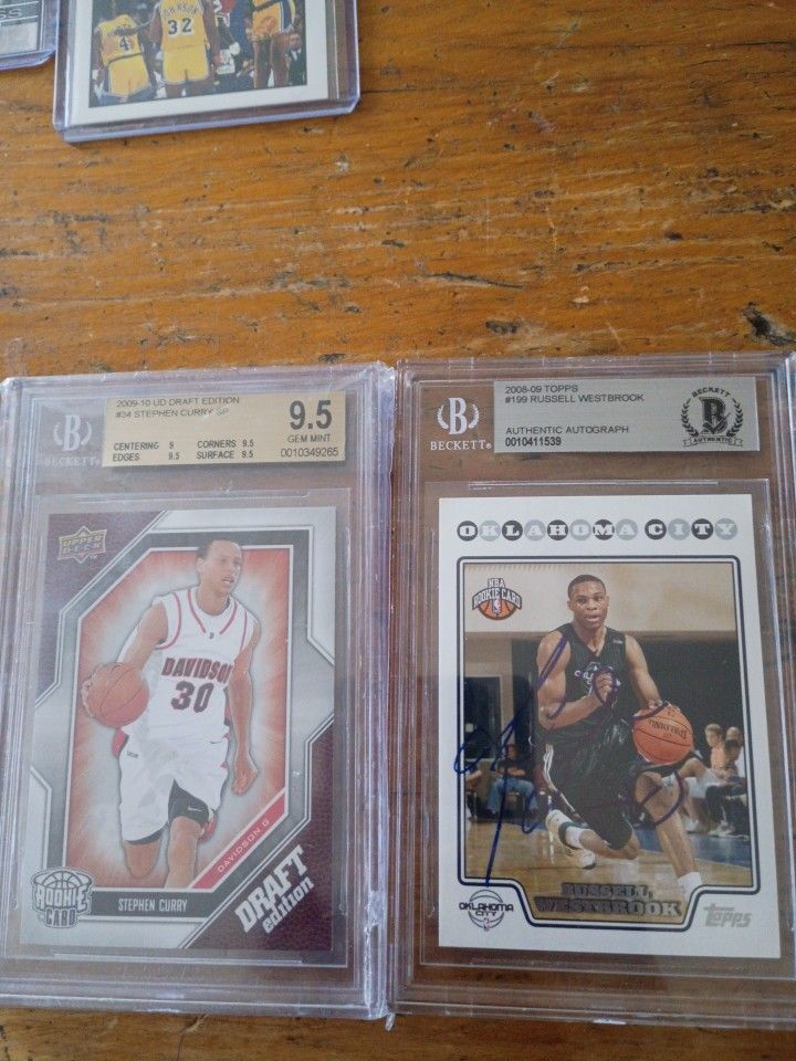 Stephen Curry Rookie 9.5 And Autograph Russell Westbrook Rookie