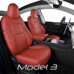 Seat Cover Custom Fit for Tesla Model 3 2017-2023 5 Seat Synthetic Leather