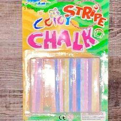 New 5-Pack Color Stripe Sidewalk Chalk