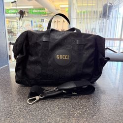 GUCCI Monogram Nylon Duffel Bag