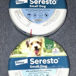 🐶 NEW!! 2 Seresto® Genuine Flea & Tick Small Dog Collars| For Dogs Under 18 Pounds | Value $120