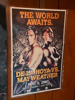 Mayweather vs delahoya fight poster