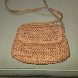 Universal Threads orange basket weave crossbody purse bag