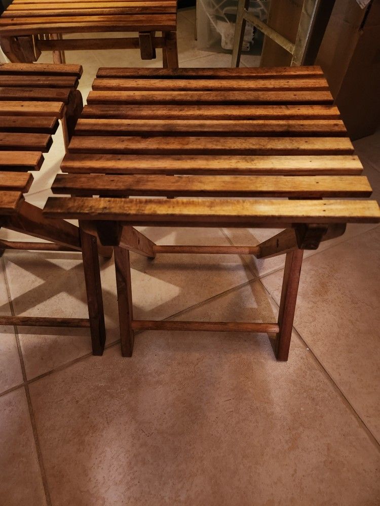 MINI WOODEN FOLDING TABLES / PLANT STANDS 3 AVAILABLE