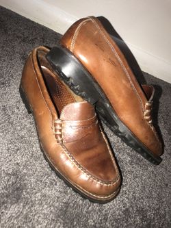 VTG RARE Cole-Haan Country Brown Leather F6328 Hand Sewn Loafers Men's US 8.5