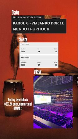 Karol G Tickets