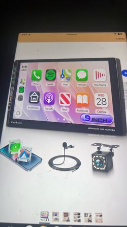 NEW KYNNT SINGLE DIN car radio. 9” 1 Din Touchscreen with Physical Button. Wireless CarPlay/Android Auto, Bluetooth, support mirror link backup camera