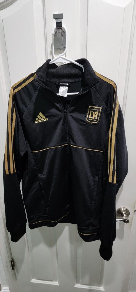 2018 Adidas LAFC Black/Gold Track Jacket - LARGE