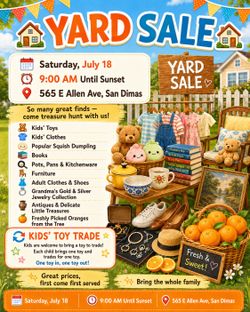 🏡 YARD SALE THIS SATURDAY! 🏡
