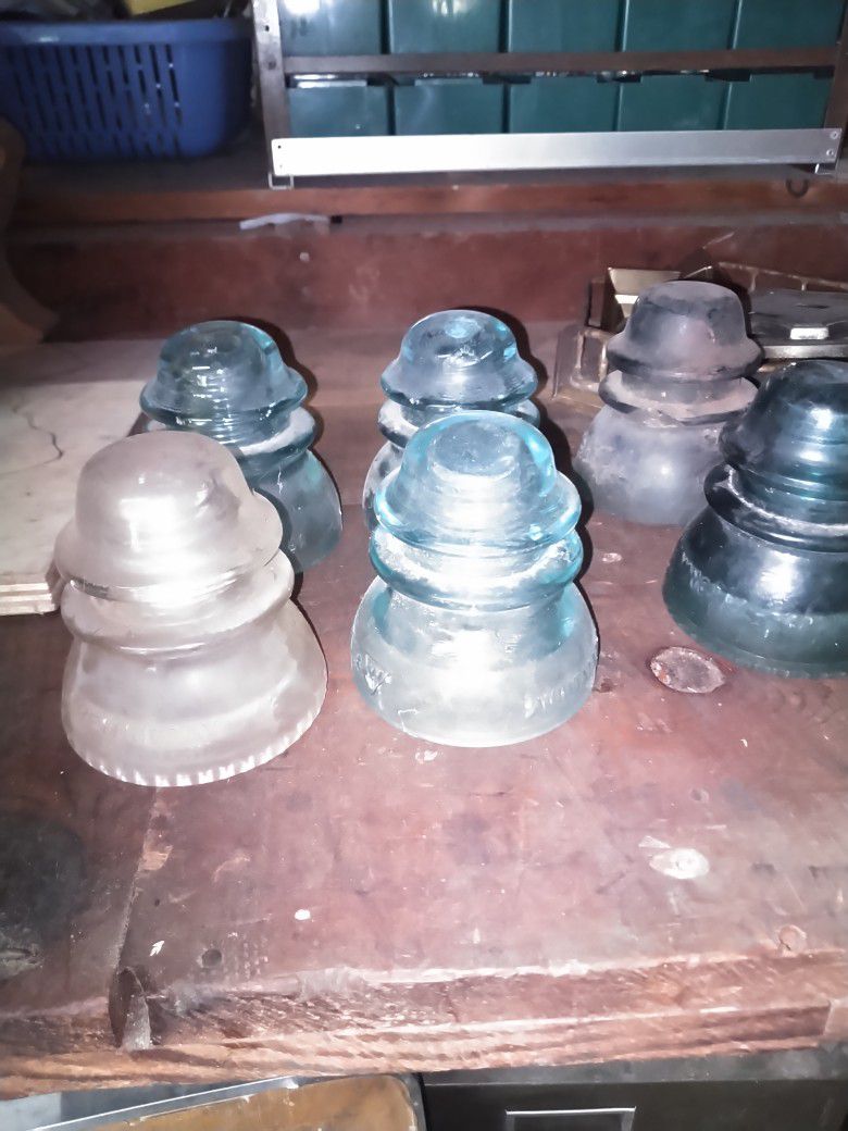 Vintage Glass Electrical Insulators