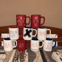Rae Dunn Patriotic Mugs