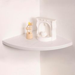 Elegant White Corner Wall Shelf 12”