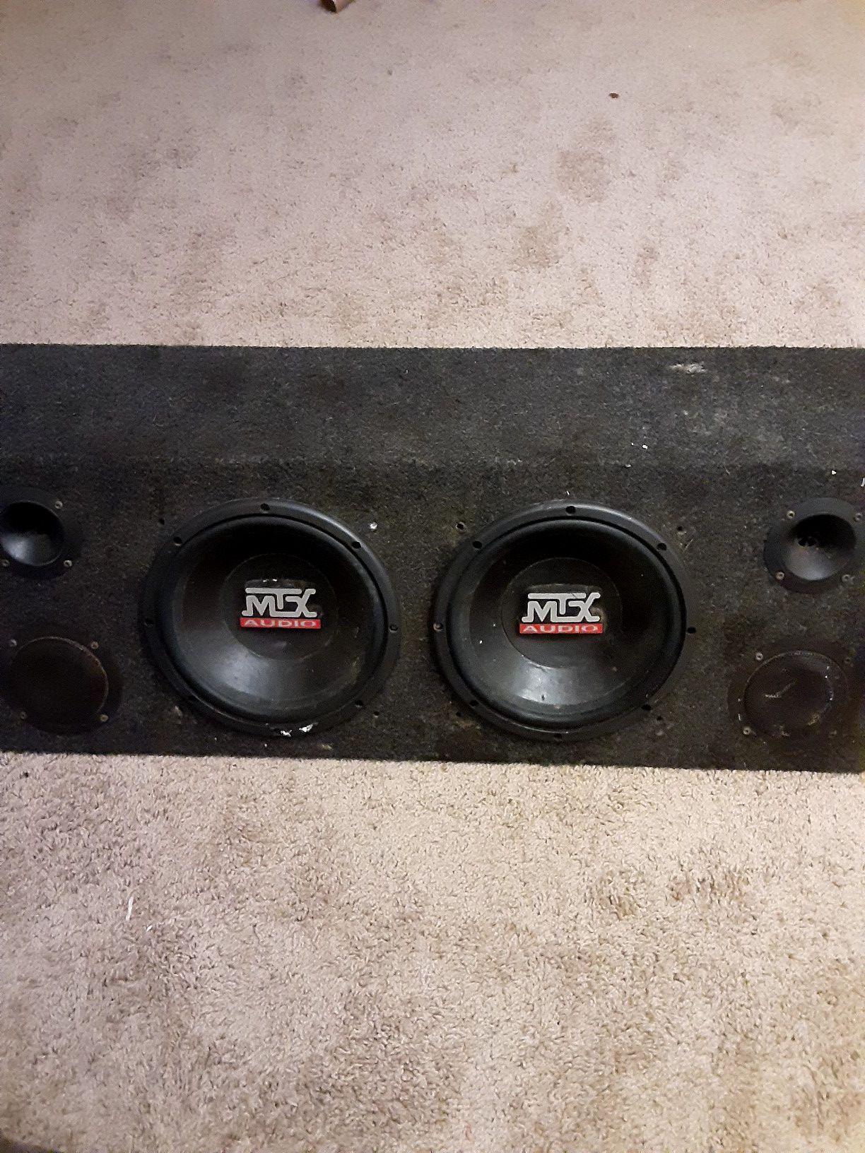 MTX Audio Subs W/2 channel 800W amp.