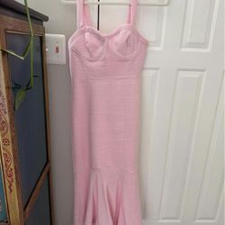 zara viral pink tweed dress