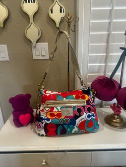 Coach Poppy Crossbody Bag Multicolor Signature Print