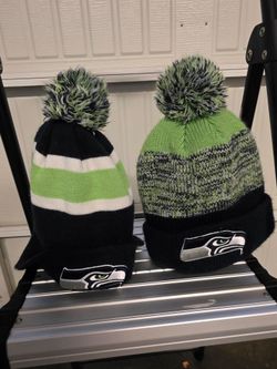 Seahawks Beanies  and 2 womens jacket