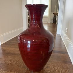 Large Red  Floor Vase