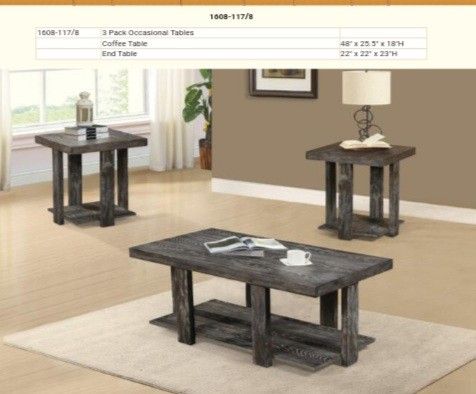 3pc Coffee Table Set