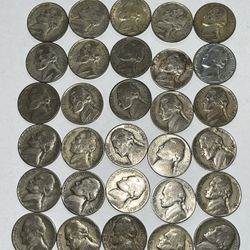 30 Silver War Nickels 