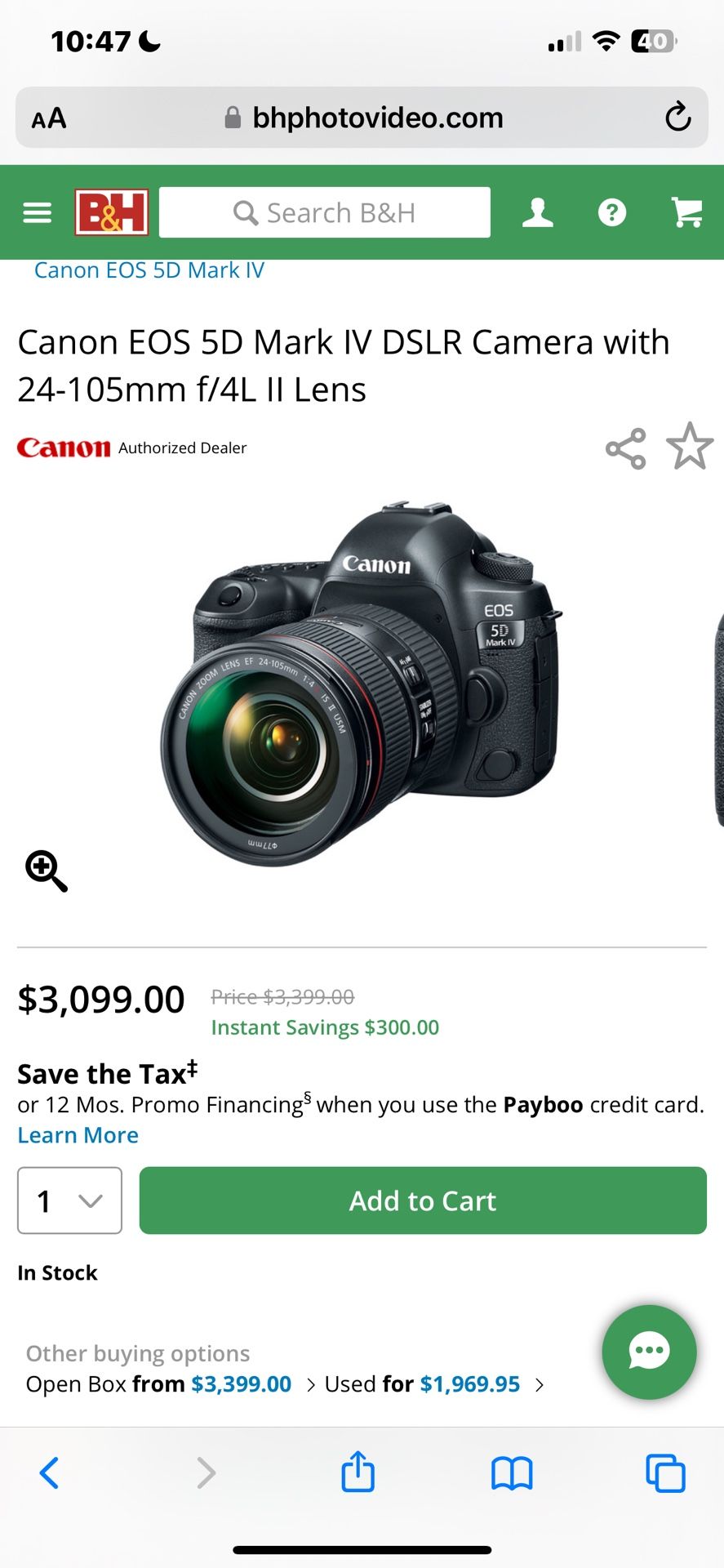Canon EOS 5D Mark IV DSLR Camera with 24-105mm f/4L II Lens Plus High-End Extras 