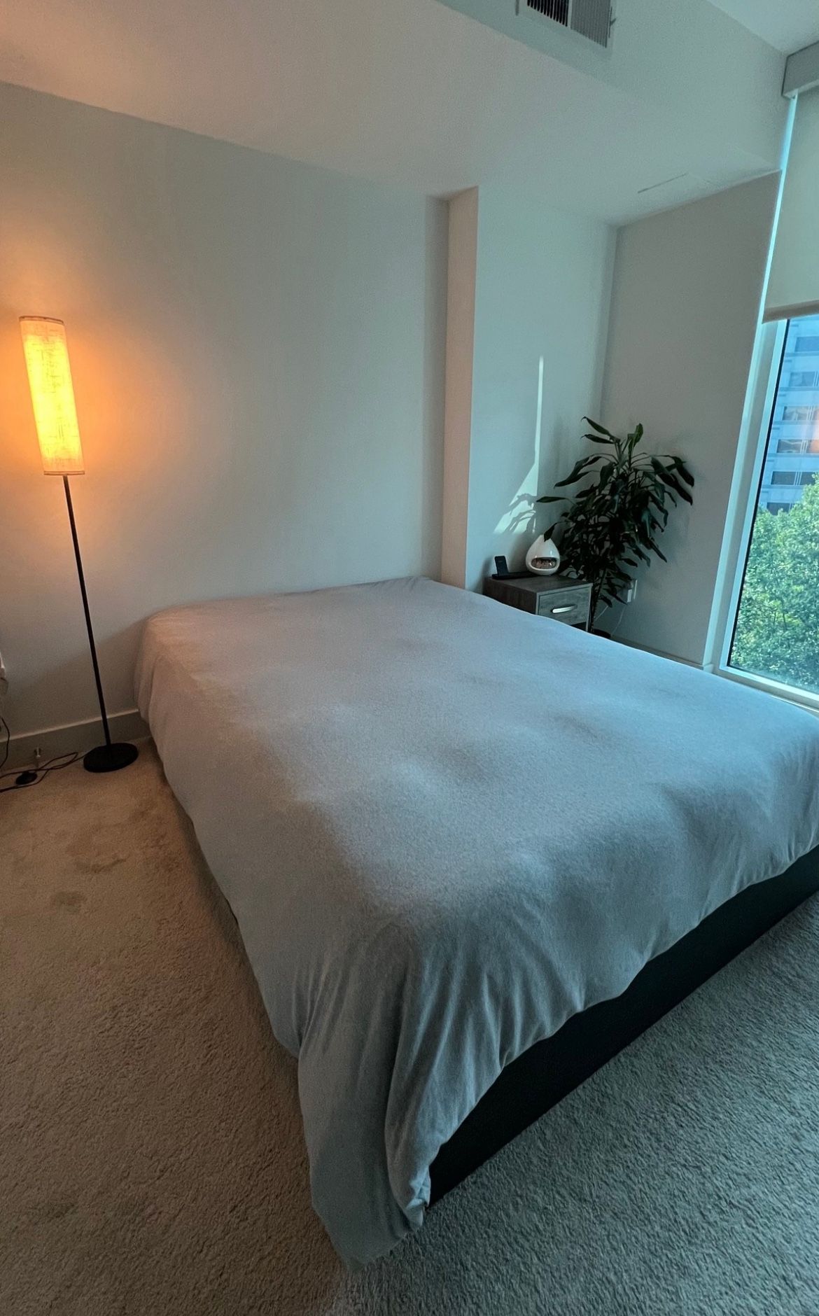 Queen Bed Frame and Queen Memory Foam Mattress