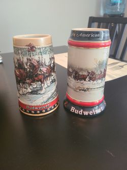 Limited Edition Budweiser Beer Steins. 