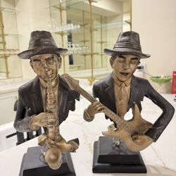 Jazz Musician Figurines – Moving Instrument Player Set