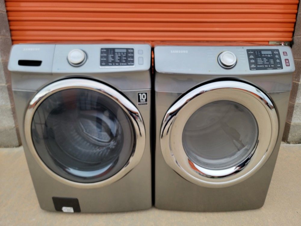 Top Of The Line, Samsung VRT, STEAM, Super Speed, SmartCare, Front Load Matching Set with STEAM, Gas Dryer!!! Must See To Appreciate!!!