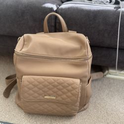 Lulu Bebe Diaper Backpack Leather