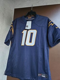 BRAND NEW WITH TAGS NIKE LOS ANGELES CHARGERS NAVY JUSTIN HERBERT #10 JERSEY SZ YOUTH XL