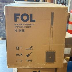 FOL  Bluetooth wireless professional system with wireless Microphone & LED lights🎶🎶🎶 