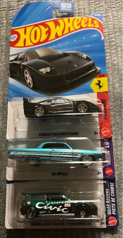 Hot Wheels Ferrari Civic Impala Super Treasure Hunt a lot 3