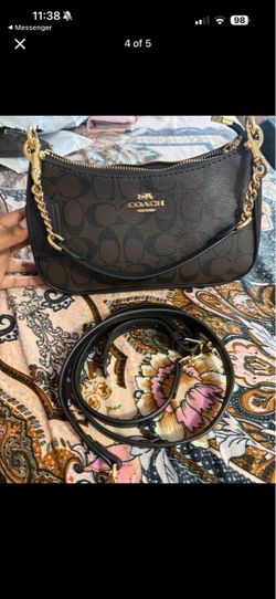Coach Signature Shoulder Bag with Chain Strap
