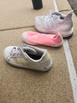 Little girls size two and three nike's , adidas , plum sketchers , boots sandals only been worn couple times
