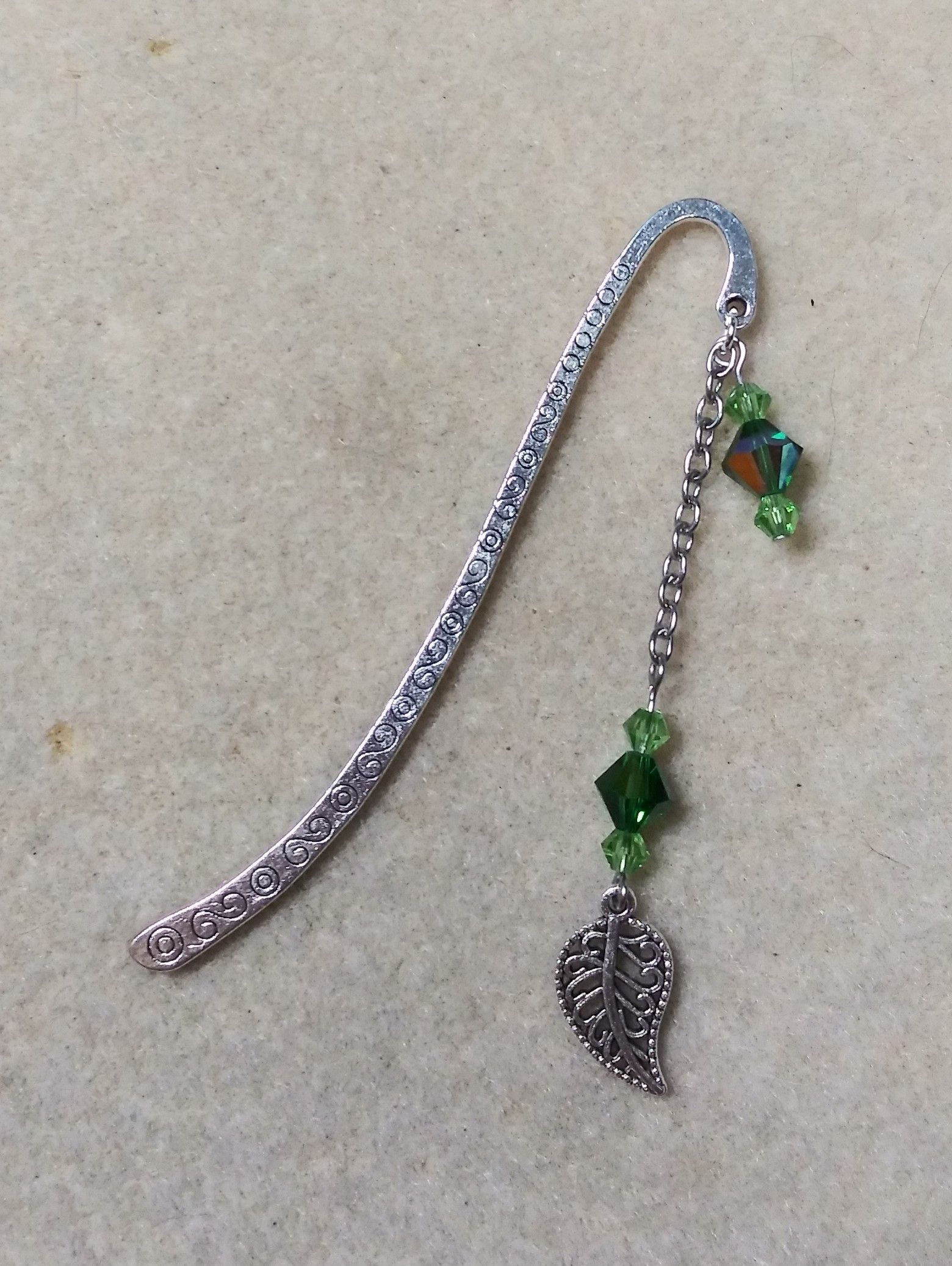 Handmade leaf bookmark