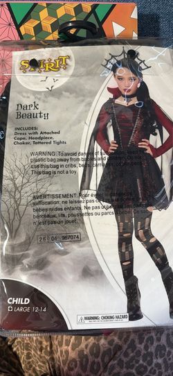 Girl vampire costume size 12/14