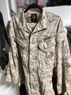 USMC Desert MARPAT Camo Combat Shirt and pants and ballcap