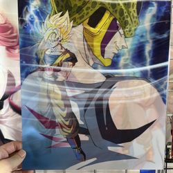 3D Anime Poster 11.6" x 15.5", Holographic Poster, dragon ball Z 3D poster 