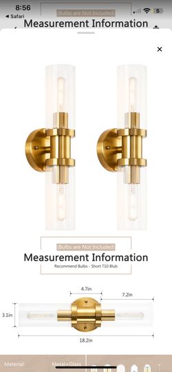 Set Of 2 Wall Lights