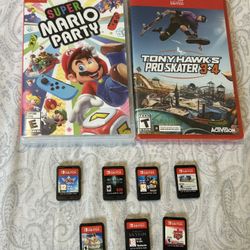 Nintendo Switch Game Lot Bundle Super Mario Party Zelda Skyward Sword Diablo Marvel Pokemon Eevee