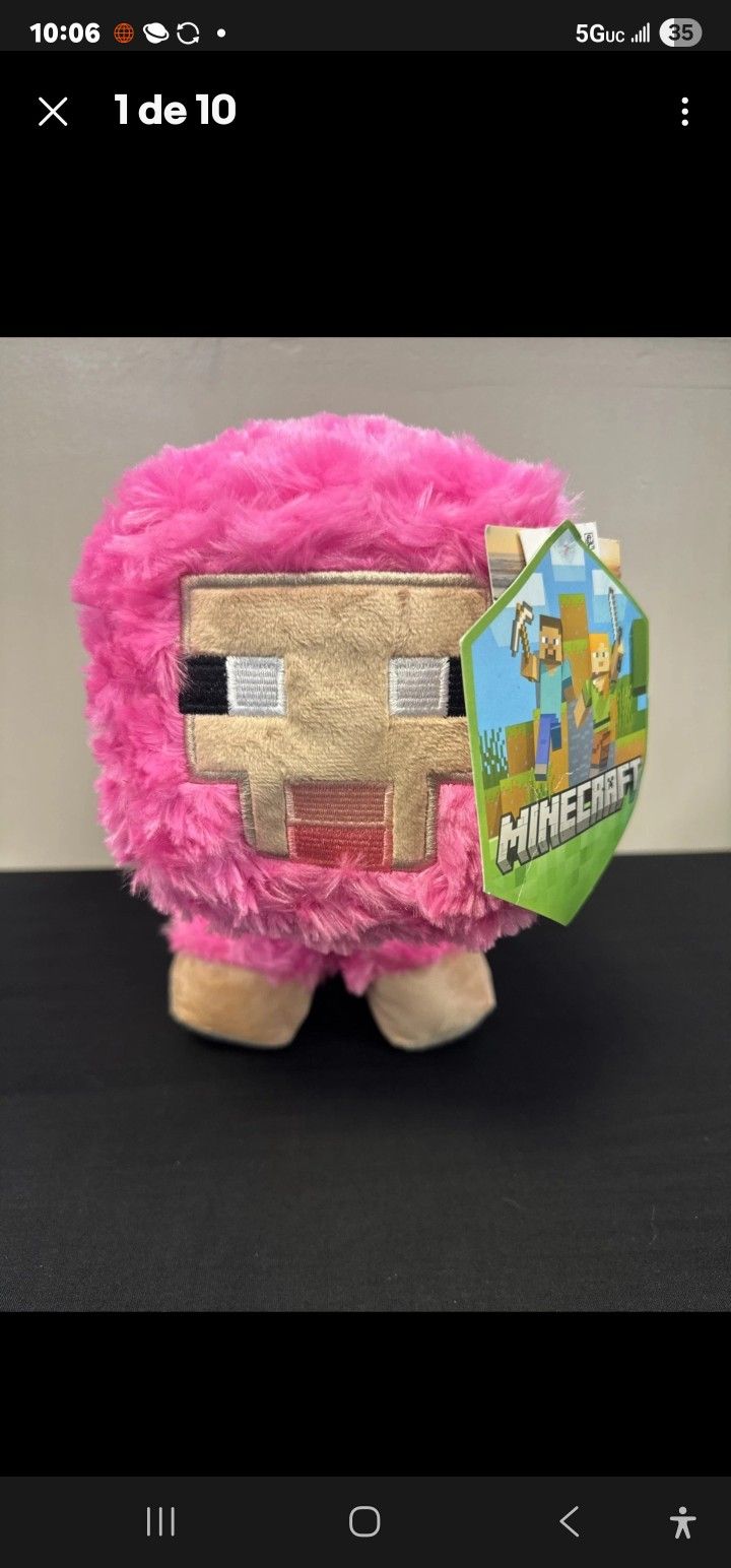 Minecraft Pink Sheep Stuffed Plush Plushie Buddie New