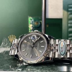 (500$)Rolex Datejust 41 Slate Rhodium Dial Fluted Jubilee 126334