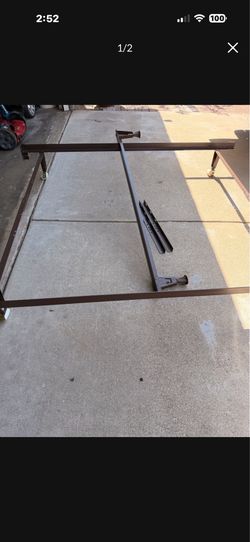 Adjustable metal bed frame